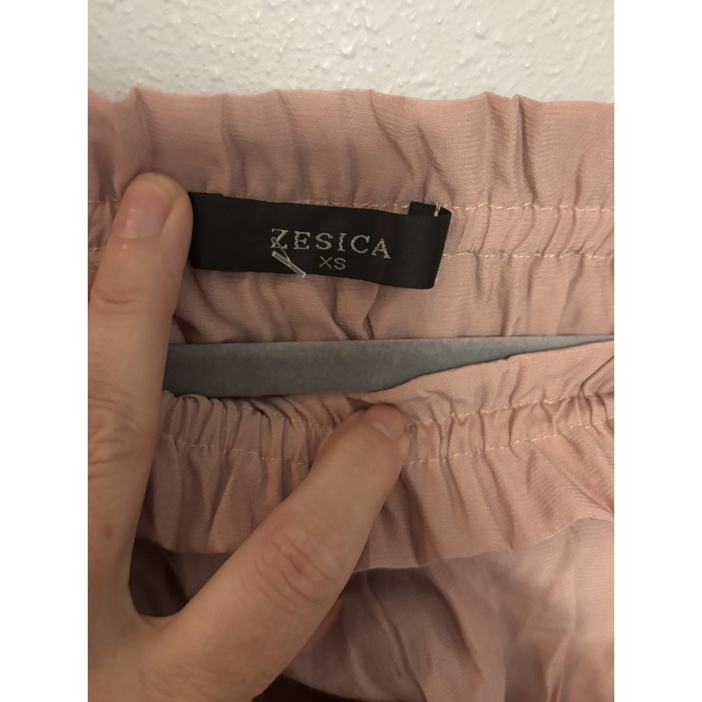 Zesica Maxi Dress Women's Size XS Dusty Rose Front-Slit Off-The-Shoulder - Picture 5 of 9